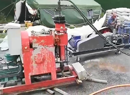 雙液變量注漿泵、雙液注漿加固鉆機施工視頻